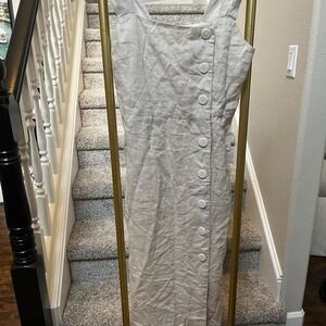 Linen coastal minimalist square neck sundress preppy PennyLane indie classic 6